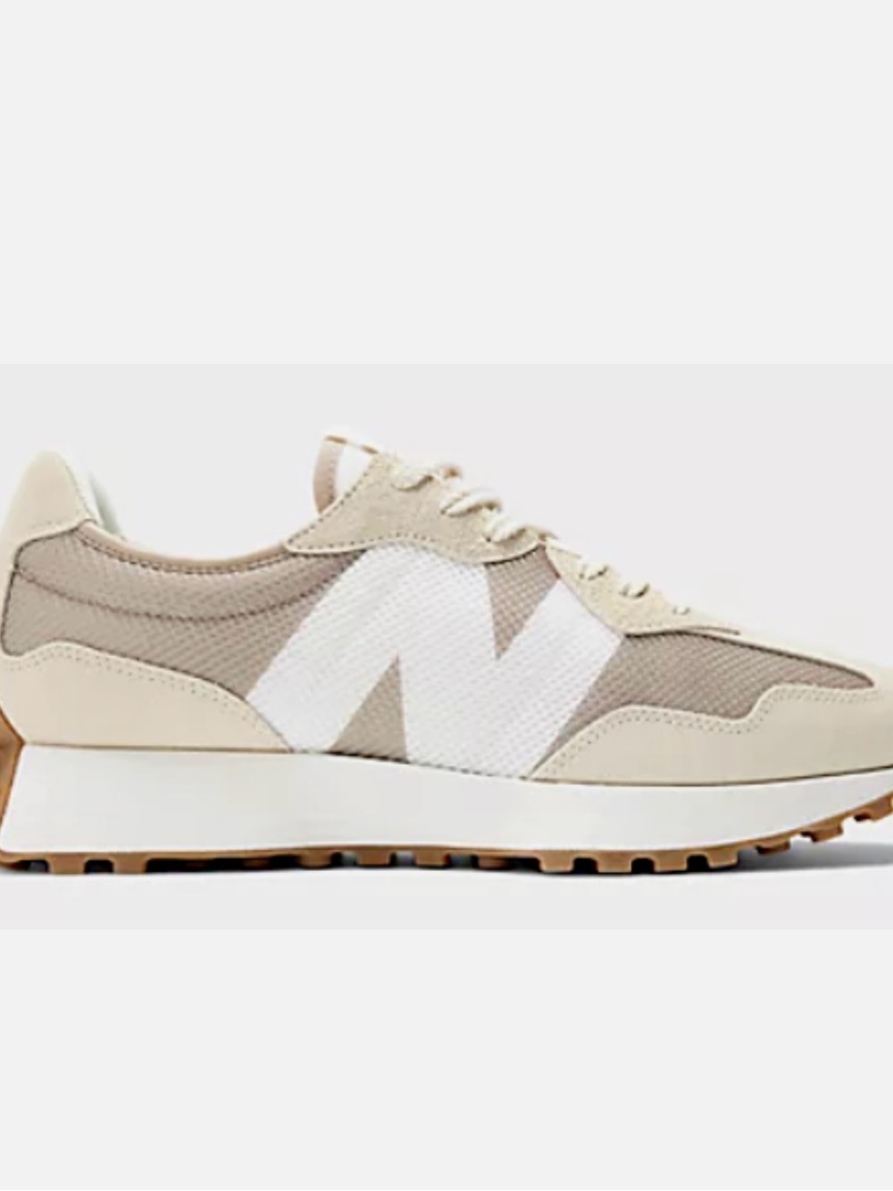 New Balance NWT 327 Beige snd white Sneakers - Picture 2 of 9